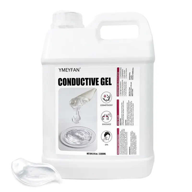 YMEYFAN Gel Conducteur 2,5 L pour Microcourant et RF – Hydratant, Sans alcool et Sans phtalates