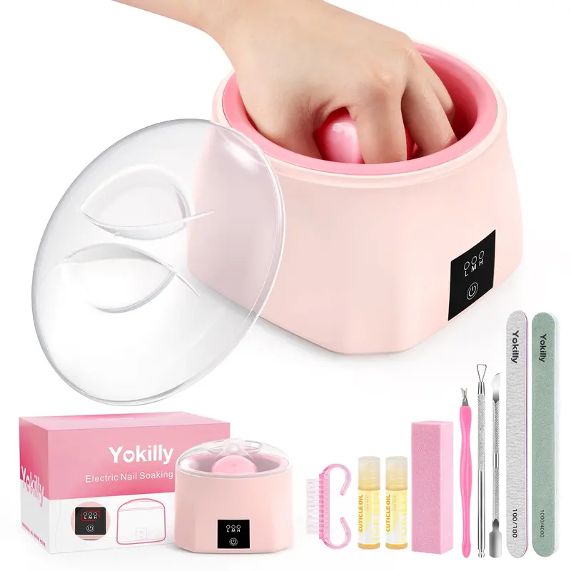 Yokilly Bain d’ongles chauffant – Retrait rapide et doux à domicile (3 niveaux)