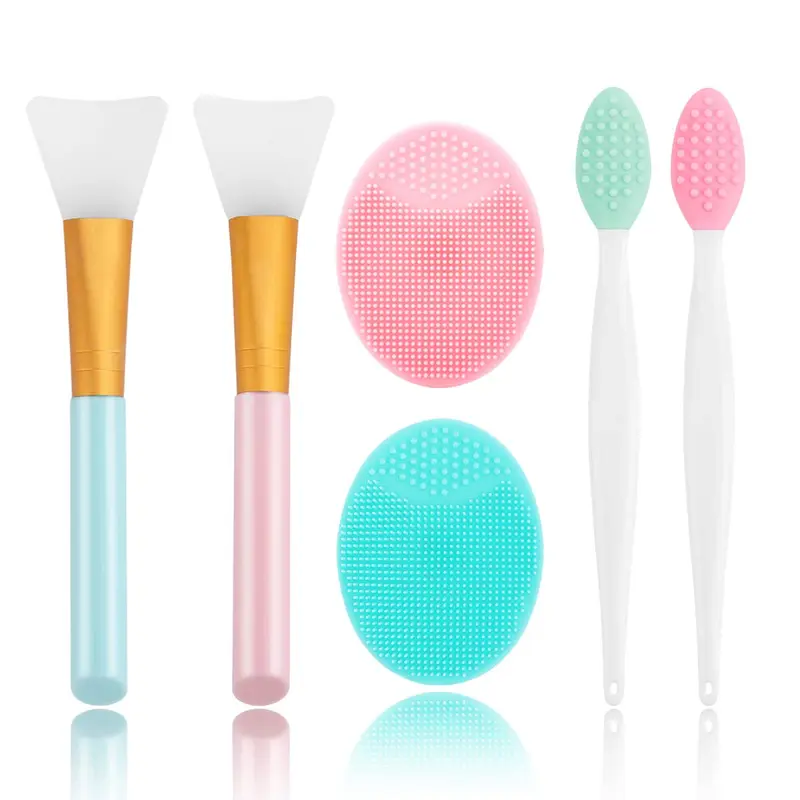 Yokilly Kit Nettoyage Visage Silicone – 2 Brosses Lèvres Exfoliantes + 2 Brosses Masque