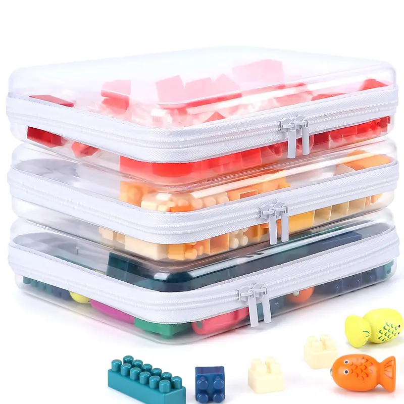 YOPCDJ Ensemble de 3 Étuis Transparents Rigides et Étanches – Pochettes Maquillage et Toilette, Trousse de Voyage