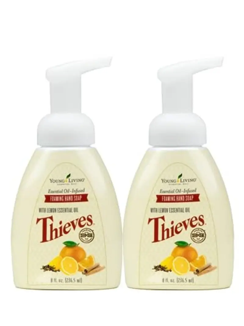 Young Living Thieves Mousse Savon Mains Lot de 2 – Nettoyage Doux et Hydratation