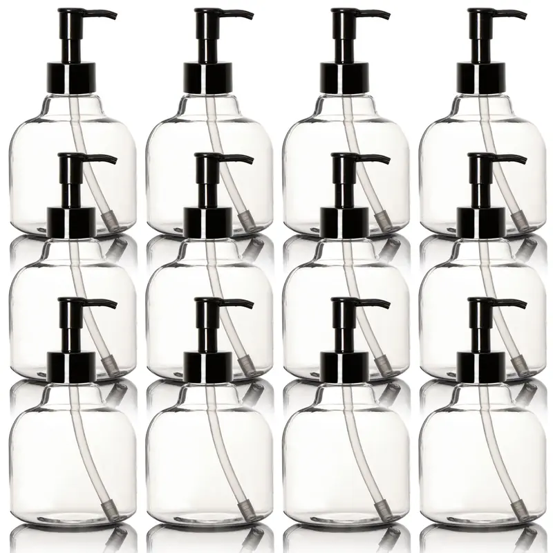 Youngever — Lot de 6 Bouteilles-Pompe Plastique Transparentes (8 oz), Verrouillables, Sans BPA