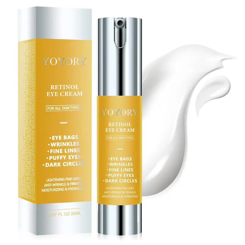 YOYORY Crème Contour des Yeux au Rétinol – Anti-âge pour cernes, poches et rides (20 ml)