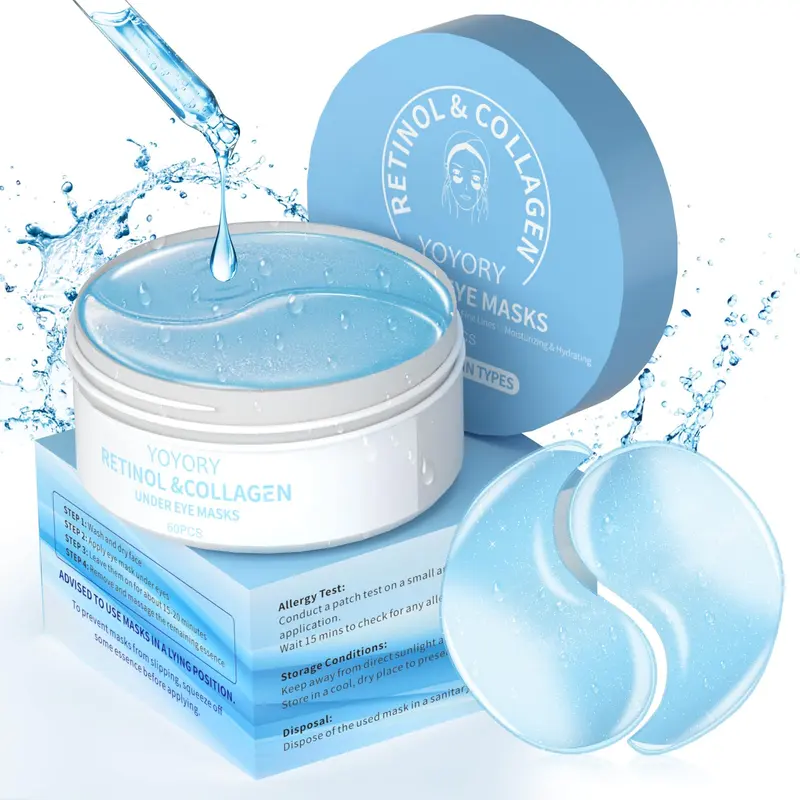 YOYORY Patchs Contour des Yeux Hydrogel – Hydratation, Cernes et Rides | 30 Paires | Végan et Sans Cruauté