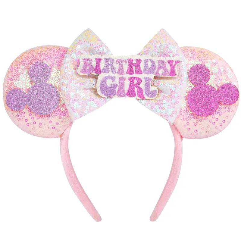 YUNISS Headband Oreilles Souris Fait Main – Bande Large en Velours, Confort Toute la Journée