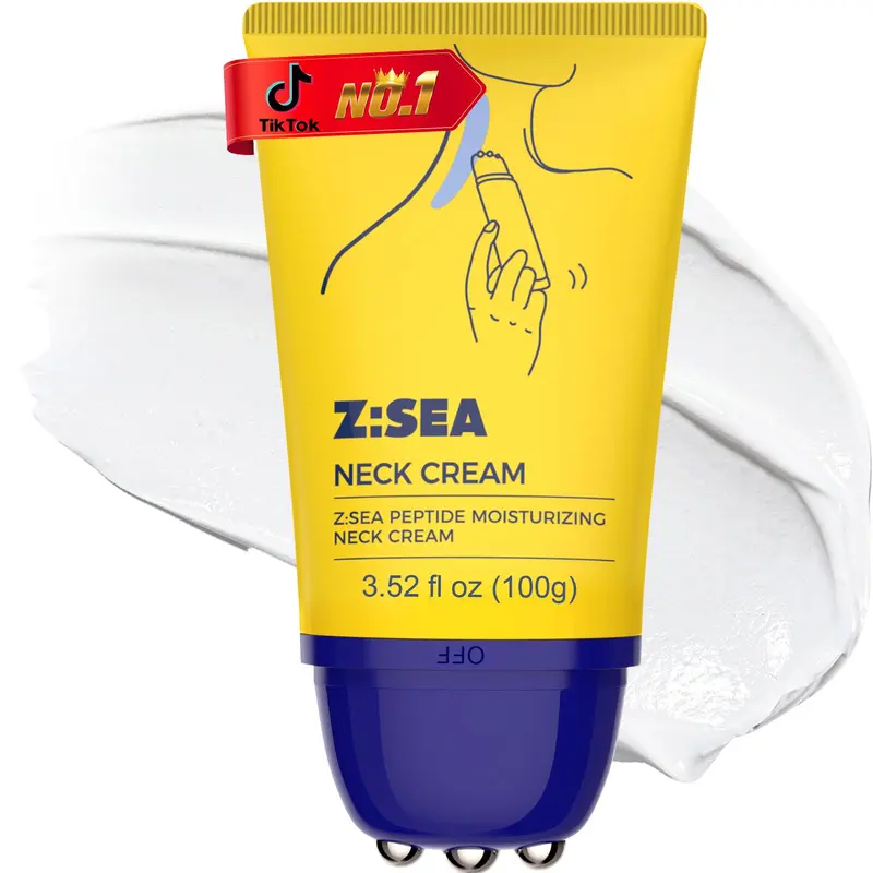Z:SEA Crème fermante du cou avec rouleau – Multi-peptides, Collagène et Acide Hyaluronique