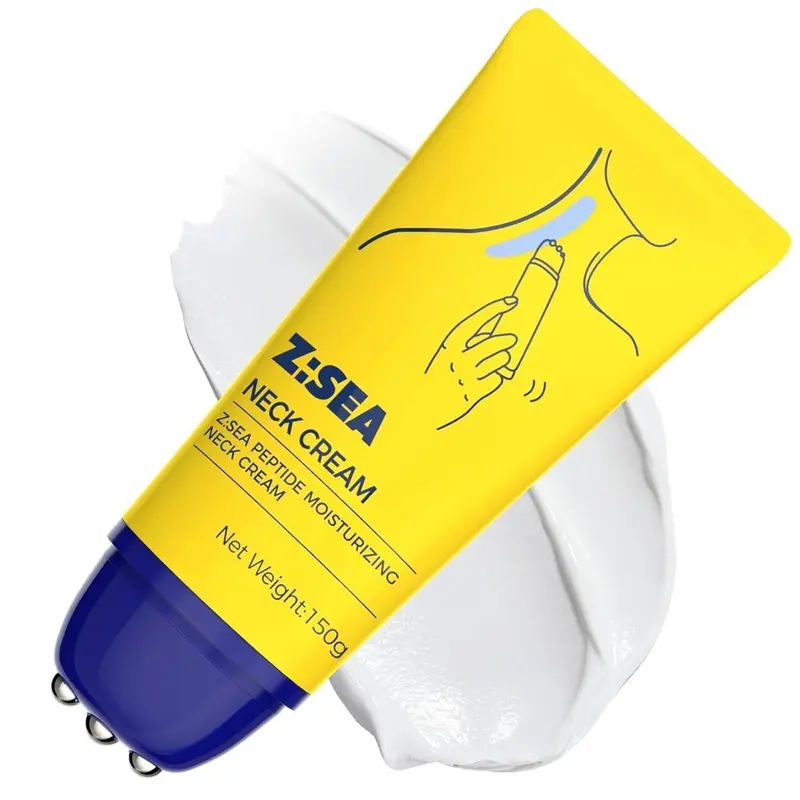 Z:SEA Neck Firming Cream avec Rouleau – Soin anti-âge du cou et décolleté, 156 ml