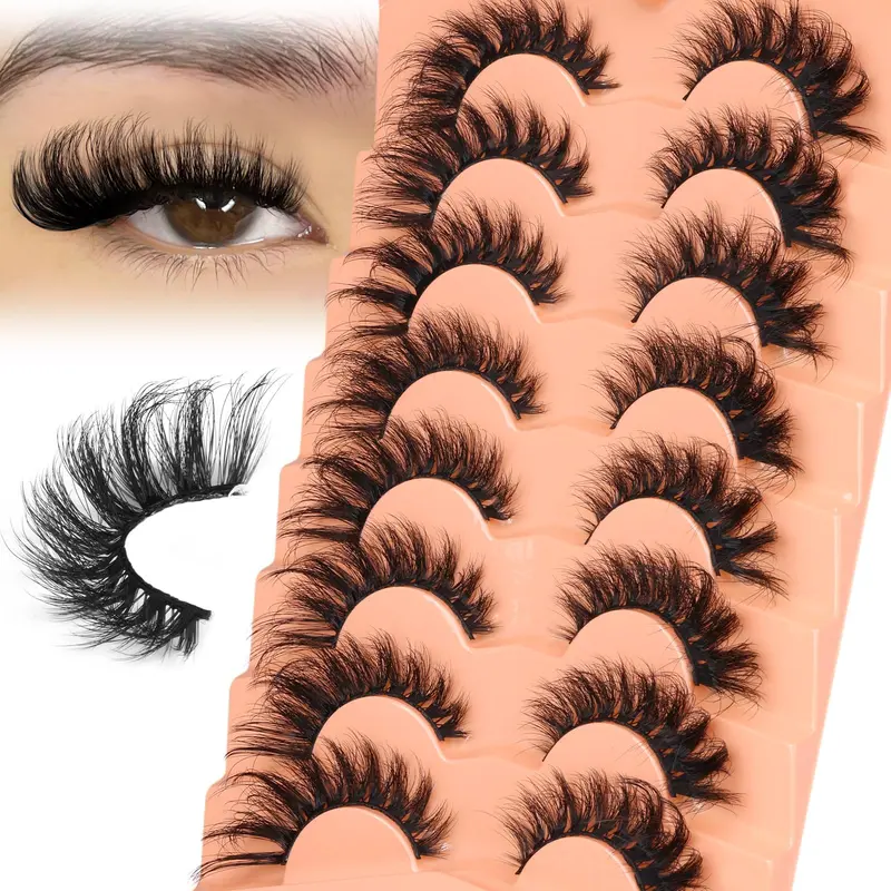 Zanlufly Mink – Faux Cils Volume 6D, Regard Renard et Felin | Faits Main