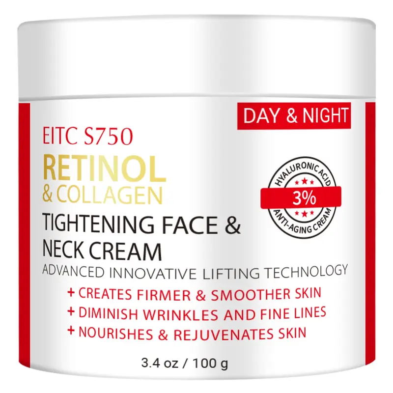 ZDQULX Crème Rétinol Visage et Raffermissement du Cou – Collagène & Acide Hyaluronique, Hydratation et Lift Instantané, 100 ml