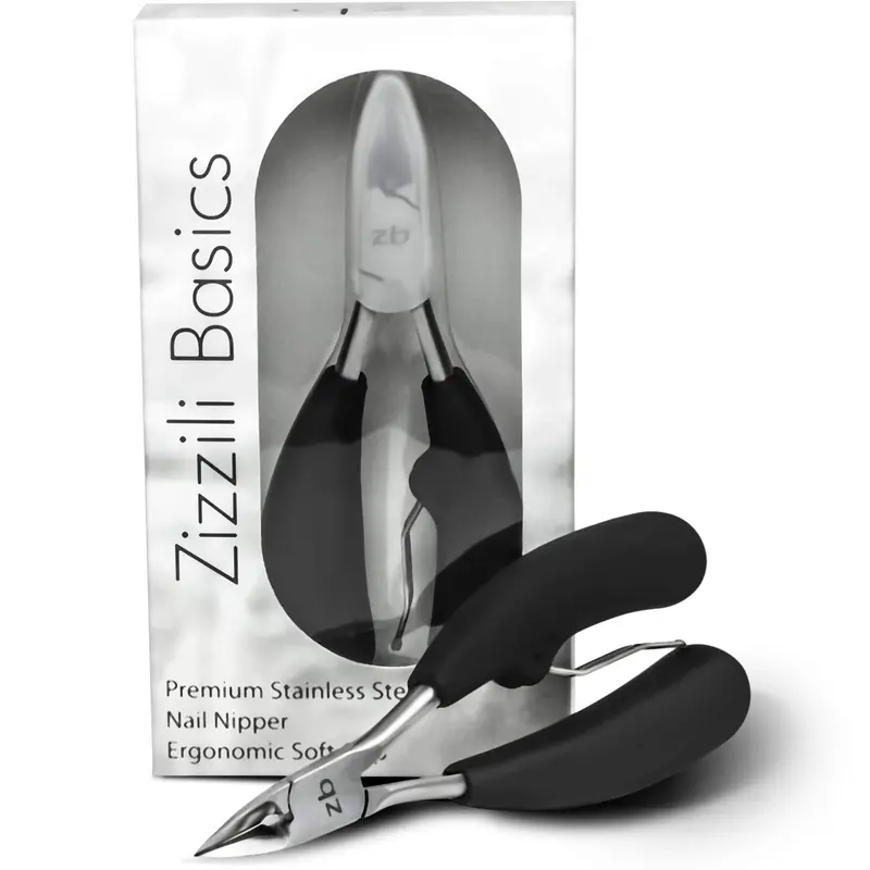 Zizzili Basics Coupe-Ongles pour Ongles Épais et Incarnés – Poignée Ergonomique, Acier Inoxydable, Soin Pédicure à Domicile