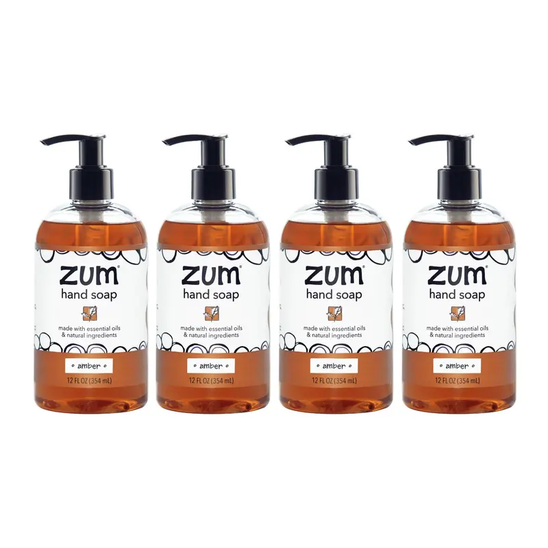 Zum Indigo Wild Savon Mains – Savon Liquide Naturel Ambre – 4 x 12 oz