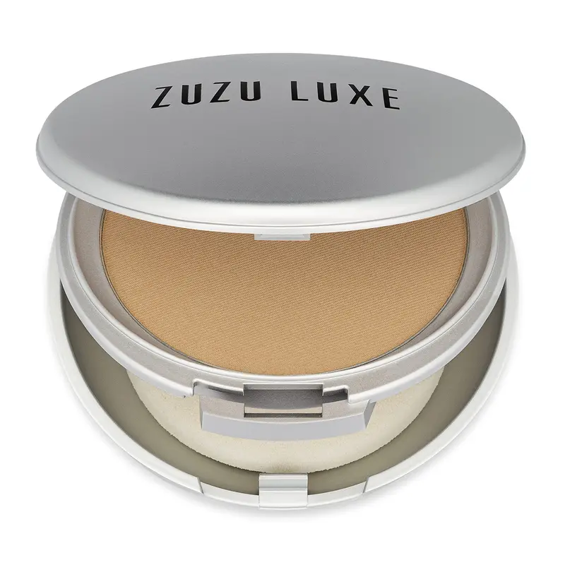 Zuzu Luxe Fond de Teint Poudre Double D-17, 0,32 oz – Fini Naturel et Contrôle de la Brillance